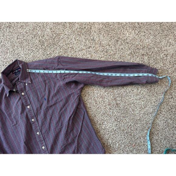 POLO by Ralph Lauren button up, long sleeve collared, size Large, light flannel - Picture 6 of 9